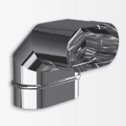 Колено 90°, овал по широкой